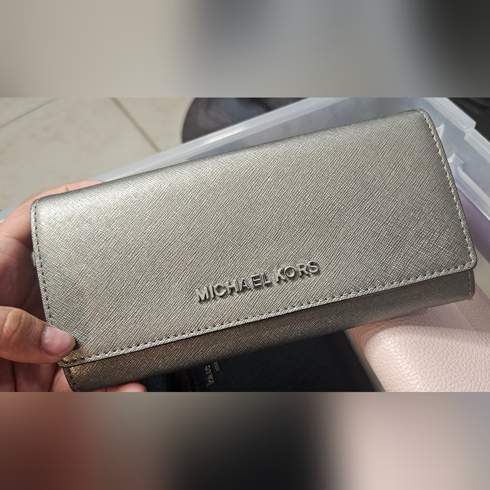 Gunmetal Grey michael kors long wallet